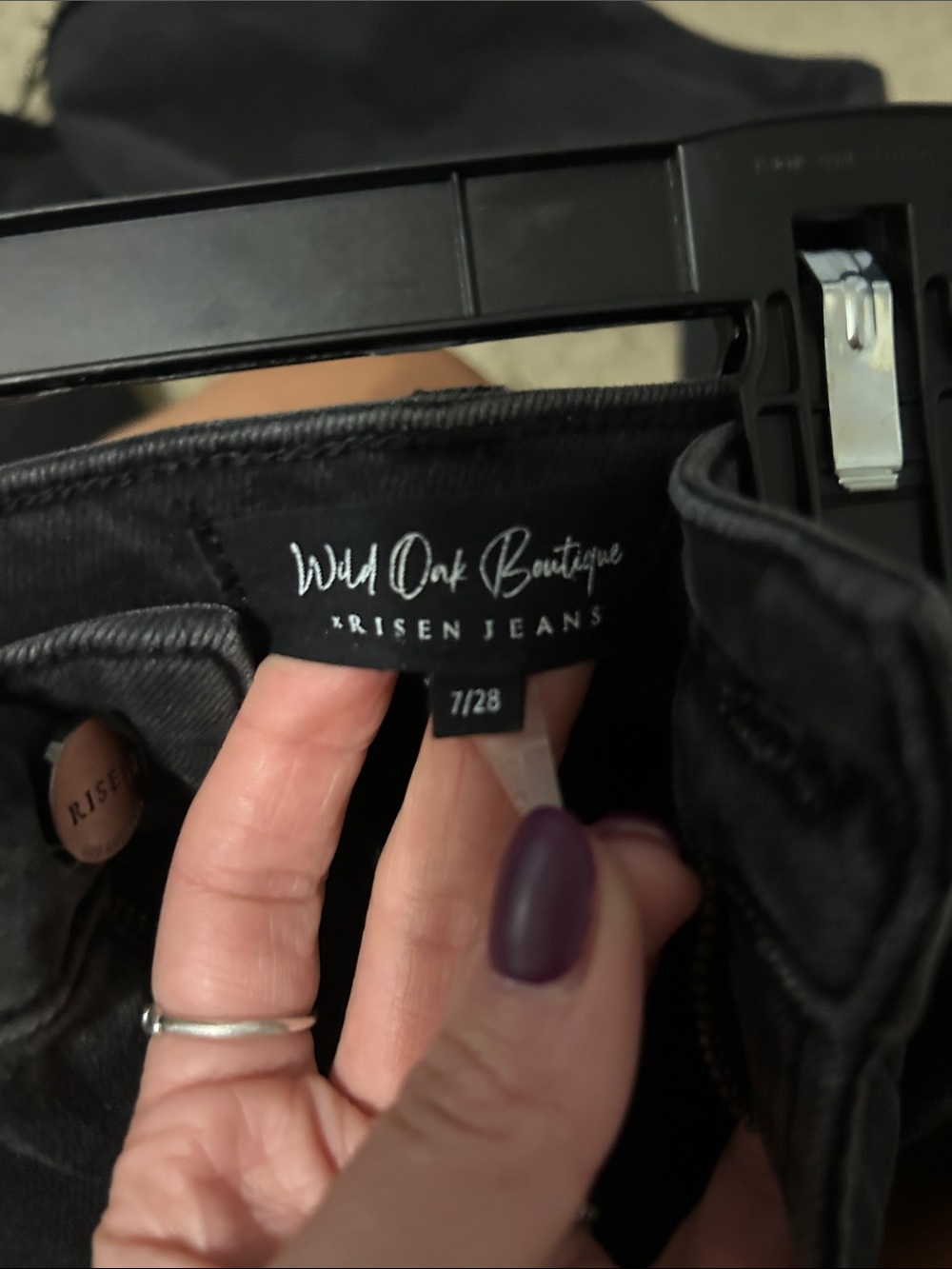 Wild Oak Boutique Risen Jeans High-Rise Flare - Black